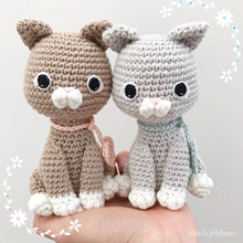 Load image into Gallery viewer, Made to Order CAT with a Heart Charm crochet amigurumi