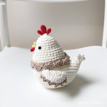 Load image into Gallery viewer, Made to Order MOTHER CHICKEN &amp; BABY CHICK PAIR crochet amigurumi