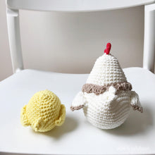 Load image into Gallery viewer, Made to Order MOTHER CHICKEN &amp; BABY CHICK PAIR crochet amigurumi