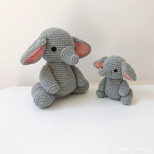 Made to Order ELEPHANT PAIR crochet amigurumi